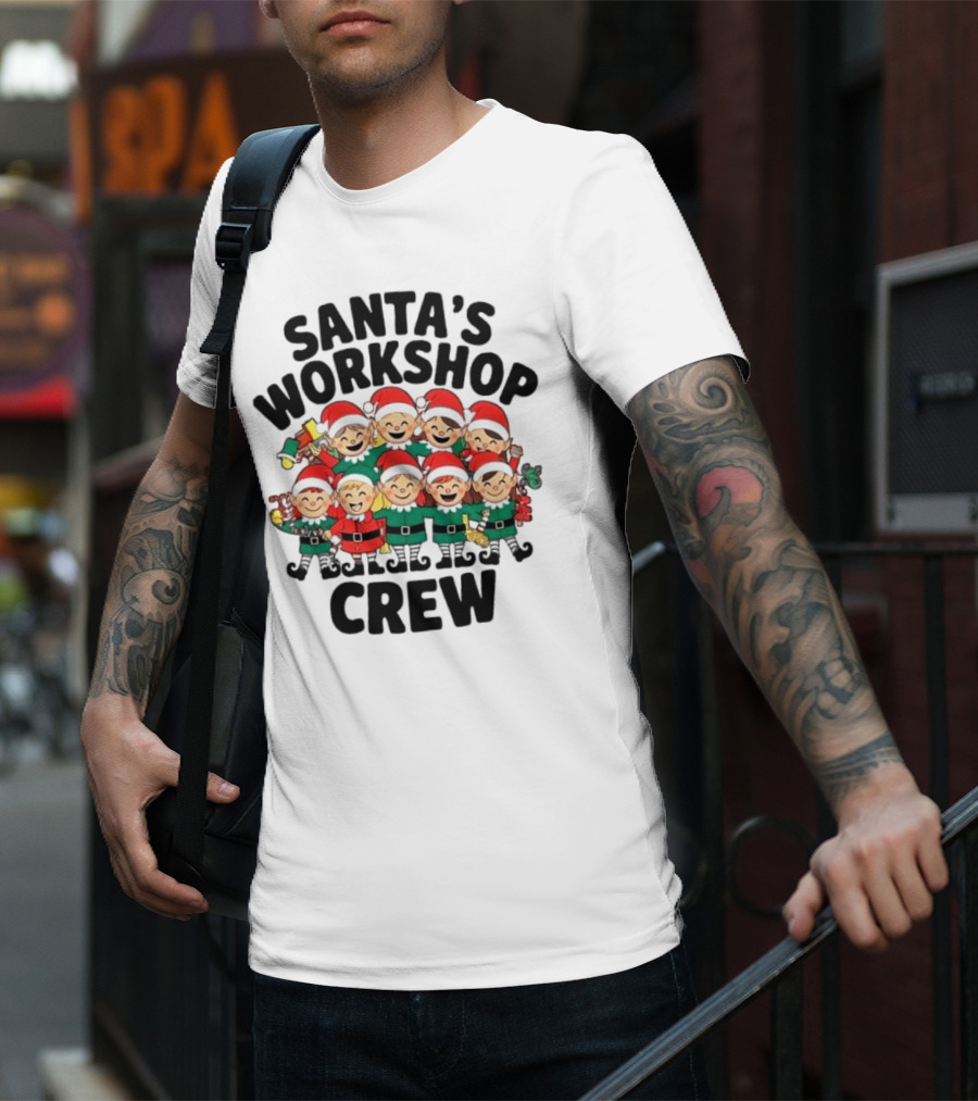 Santa’s Workshop Crew Christmas Elves T-Shirt
