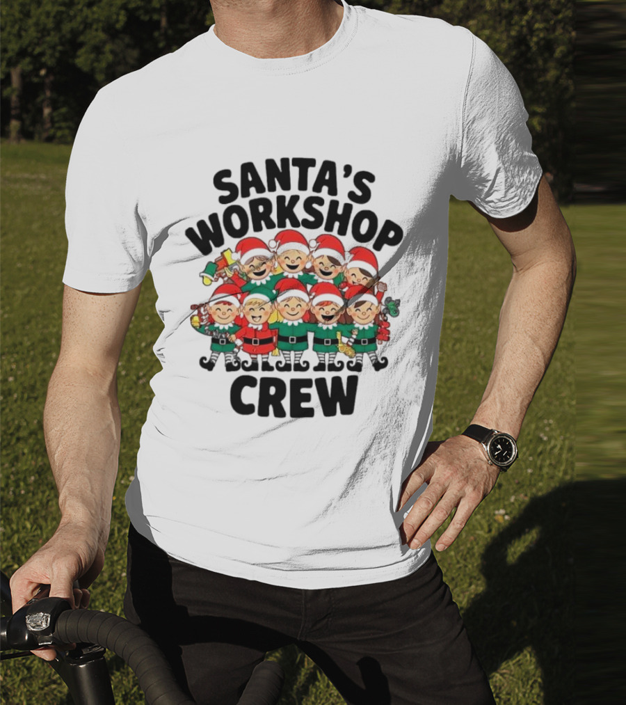 Santa’s Workshop Crew Christmas Elves T-Shirt