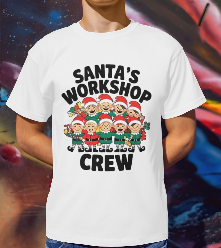 Santa’s Workshop Crew Christmas Elves T-Shirt
