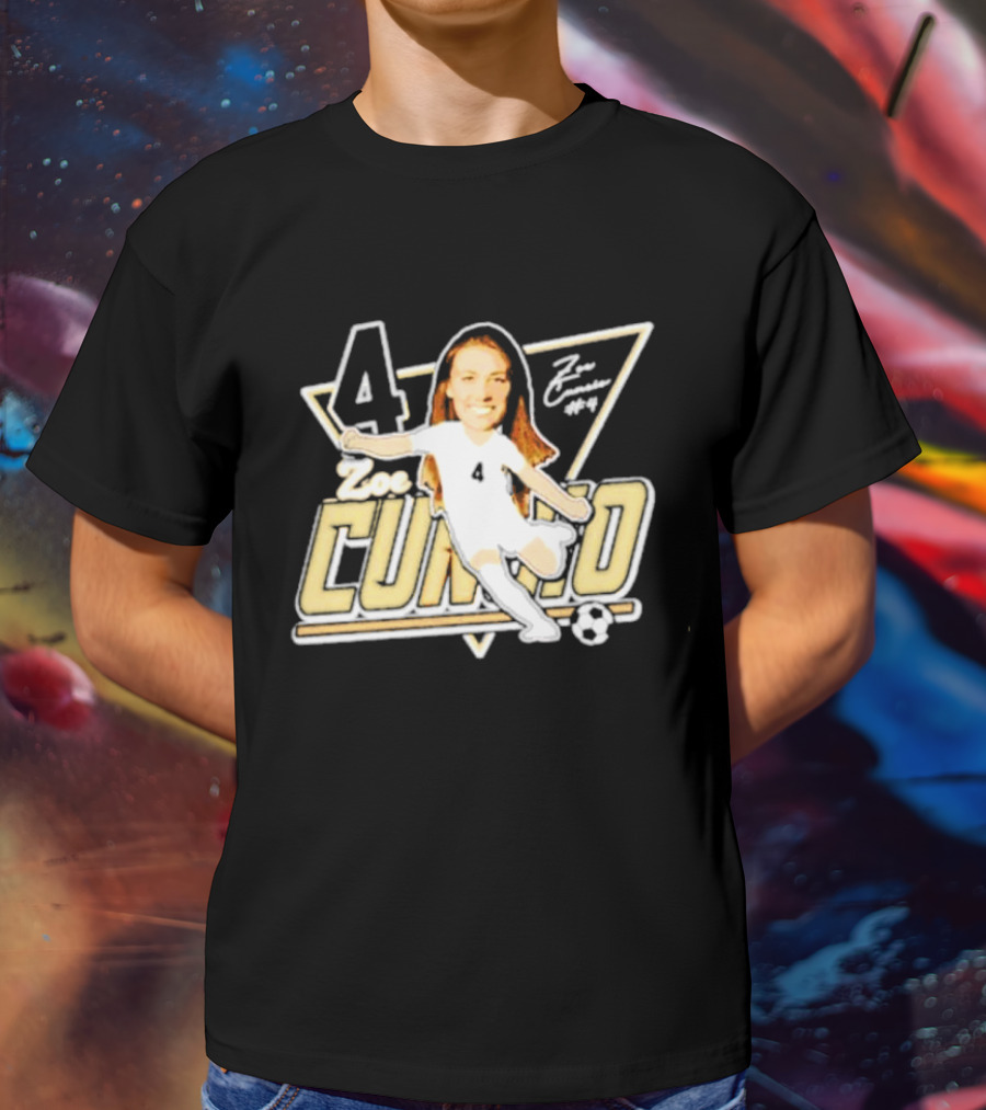 Zoe Cuneio #4 Purdue Boilermakers Soccer Player Cartoon T-Shirt