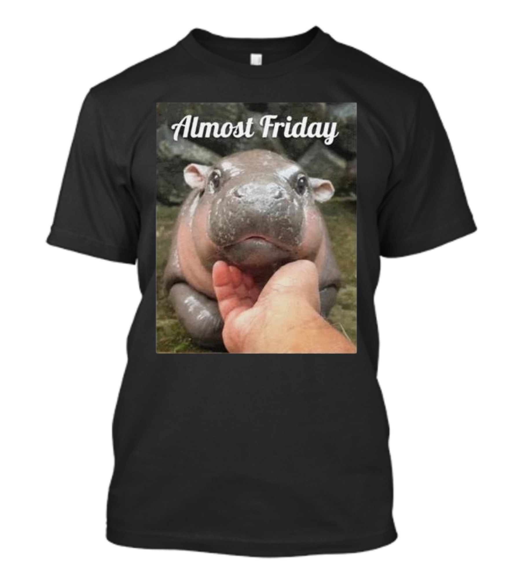 Almost Friday Cute Baby Hippo T-Shirt