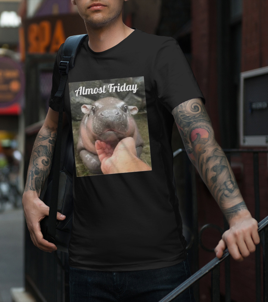 Almost Friday Cute Baby Hippo T-Shirt