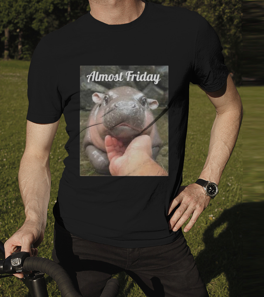 Almost Friday Cute Baby Hippo T-Shirt