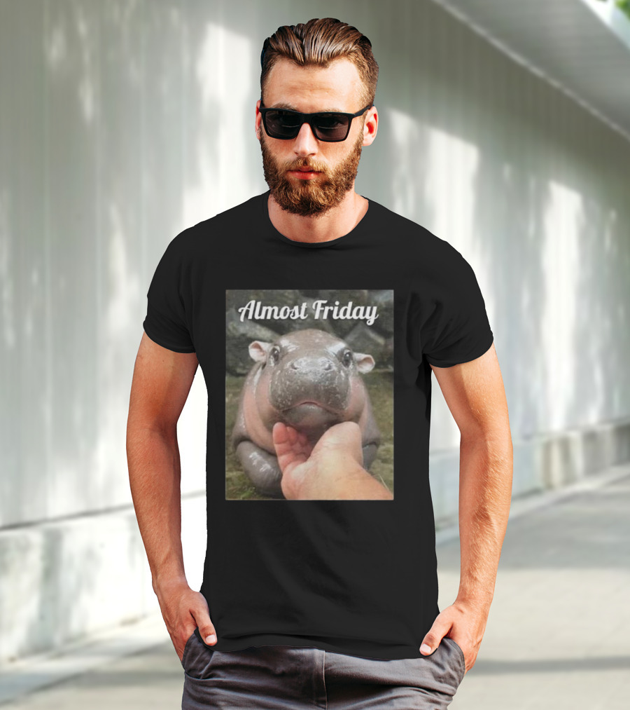 Almost Friday Cute Baby Hippo T-Shirt