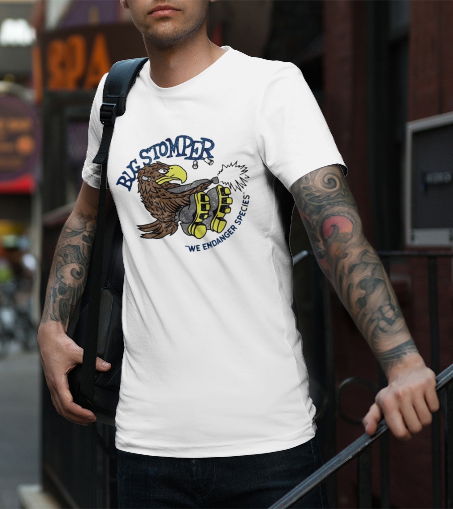 Bug Stomper We Endanger Species Eagle Stomping Boots T-Shirt