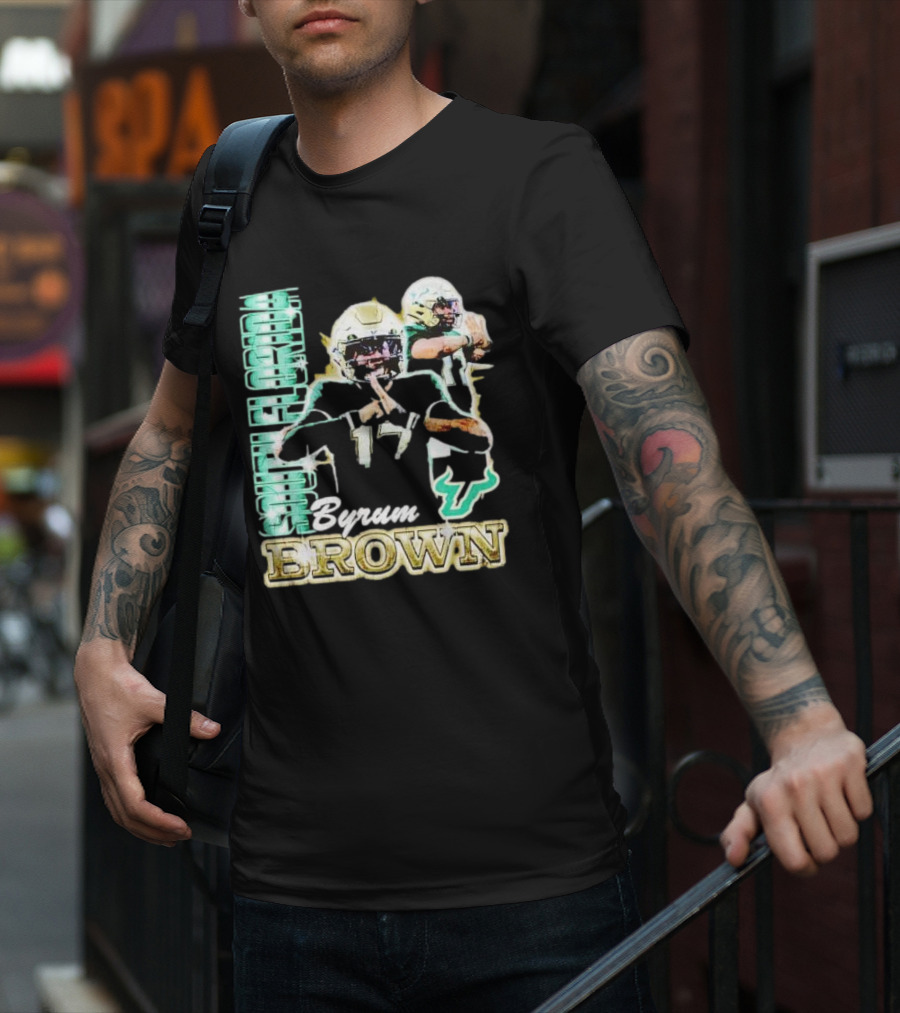 Byrum Brown South Florida Bulls Football T-Shirt