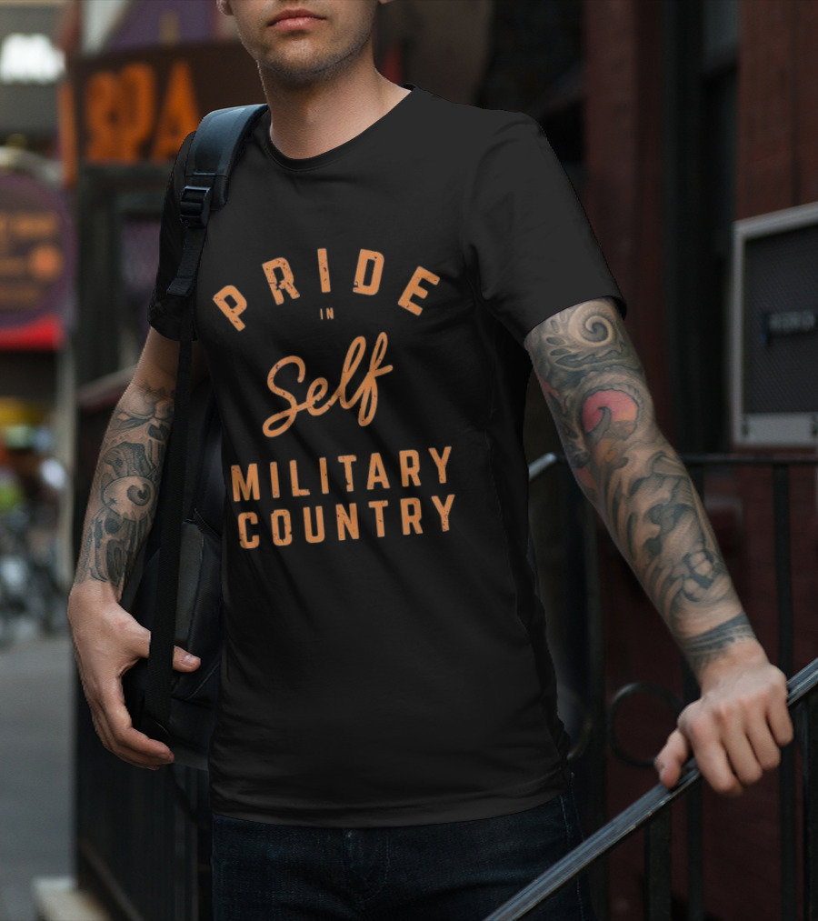 Pride In Self Celebrating Military Country Spirit T-Shirt
