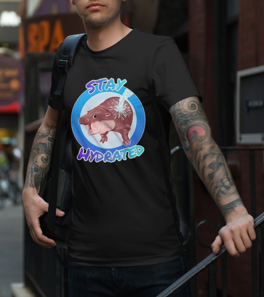 Stay Hydrated Baby Hippo Moo Deng T-Shirt