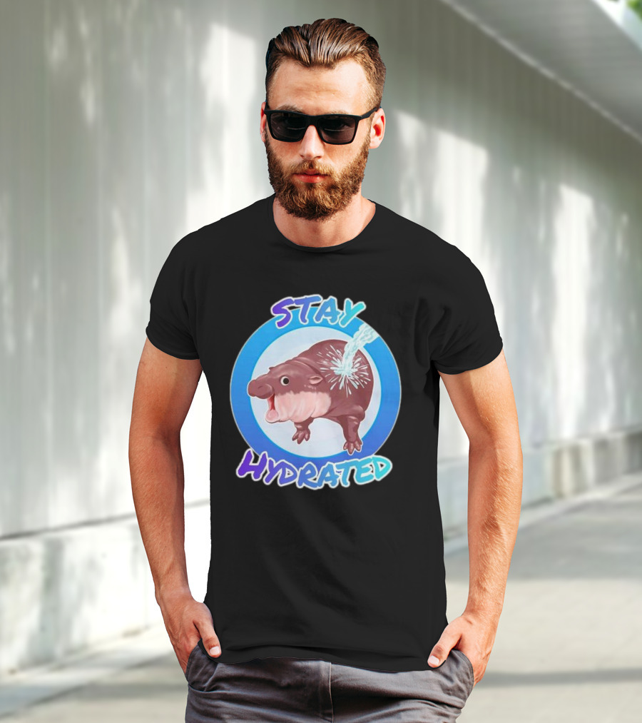 Stay Hydrated Baby Hippo Moo Deng T-Shirt