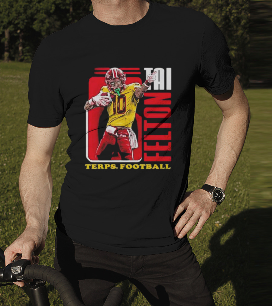 Tai Felton Terps Football Maryland Terrapins Retro 90s T-Shirt
