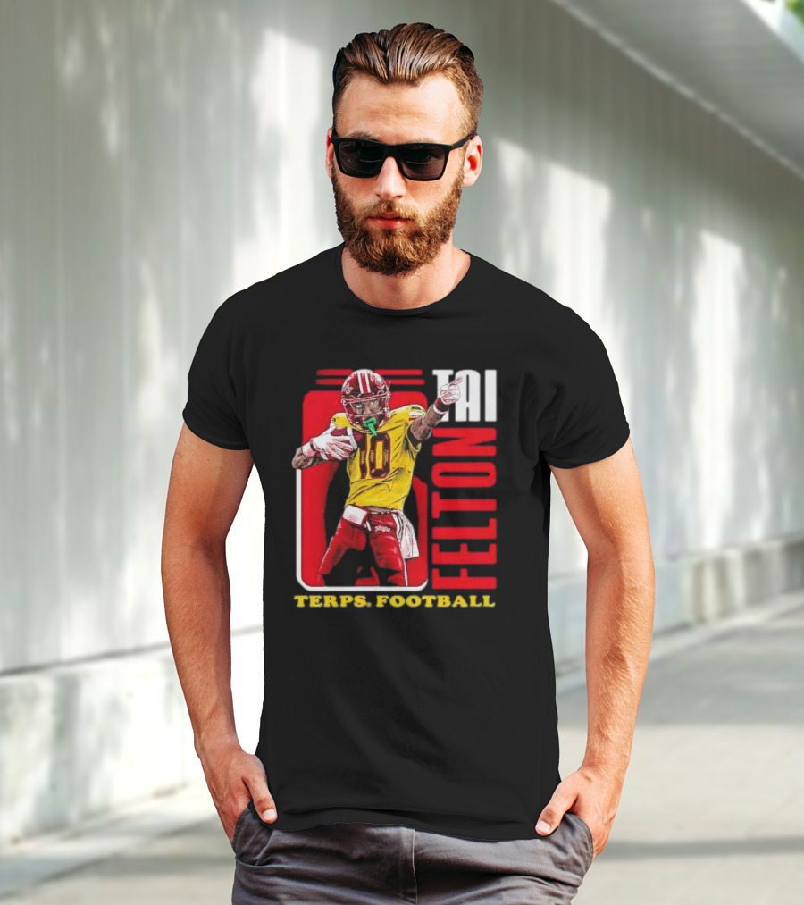 Tai Felton Terps Football Maryland Terrapins Retro 90s T-Shirt