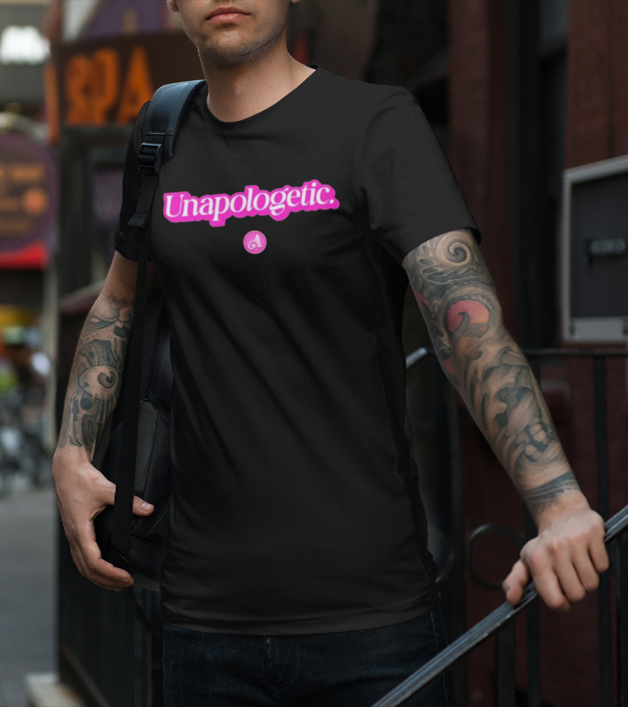 Unapologetic Bold Text With Pink A Highlight T-Shirt