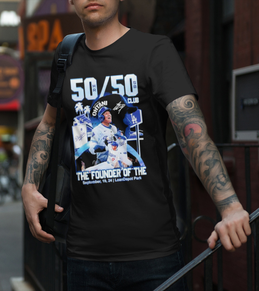50 HR/50 SB Club Shohei Ohtani The Founder Of The September 19 24 LoanDepot Park T-Shirt