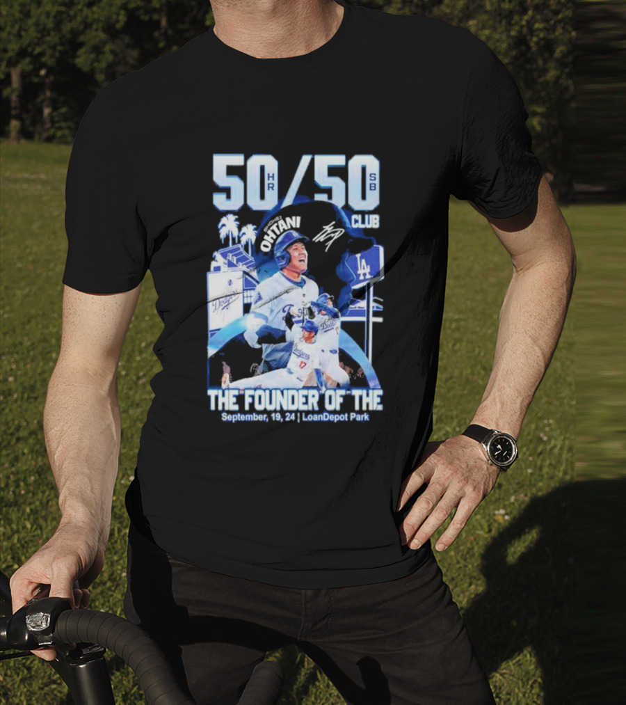 50 HR/50 SB Club Shohei Ohtani The Founder Of The September 19 24 LoanDepot Park T-Shirt