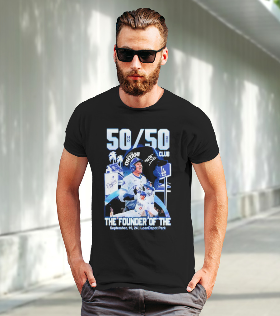 50 HR/50 SB Club Shohei Ohtani The Founder Of The September 19 24 LoanDepot Park T-Shirt