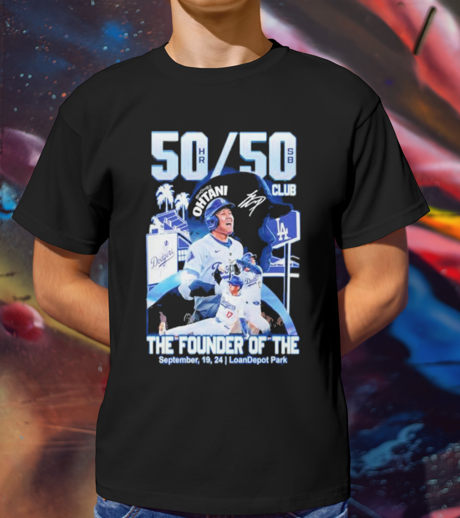 50 HR/50 SB Club Shohei Ohtani The Founder Of The September 19 24 LoanDepot Park T-Shirt