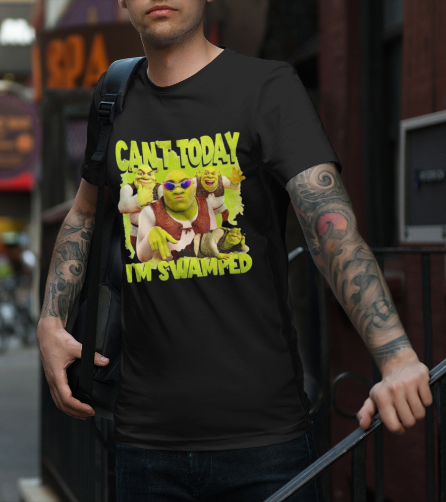 Can't Today I'm Swamped Shrek Meme Sunglasses Dance Moves T-Shirt