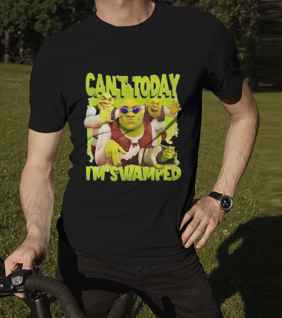 Can't Today I'm Swamped Shrek Meme Sunglasses Dance Moves T-Shirt
