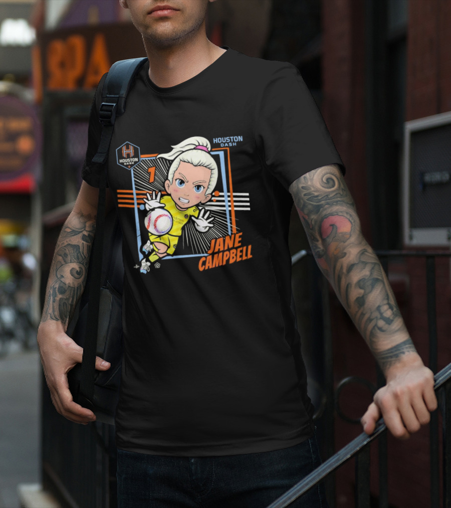 Houston Dash Jane Campbell Chibi Soccer Art 1 T-Shirt