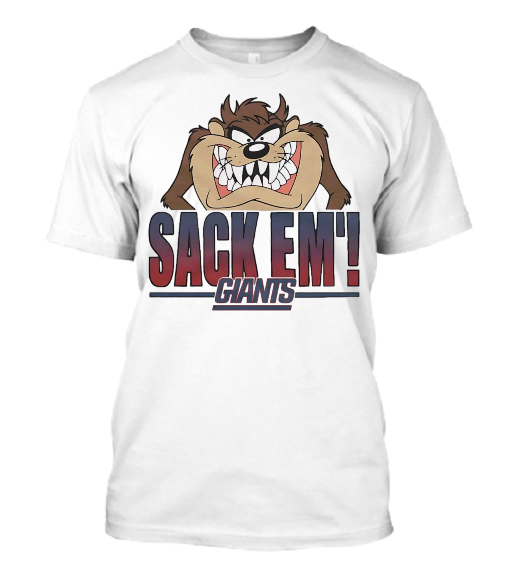 Sack Em Taz Looney Tunes Giants T-Shirt