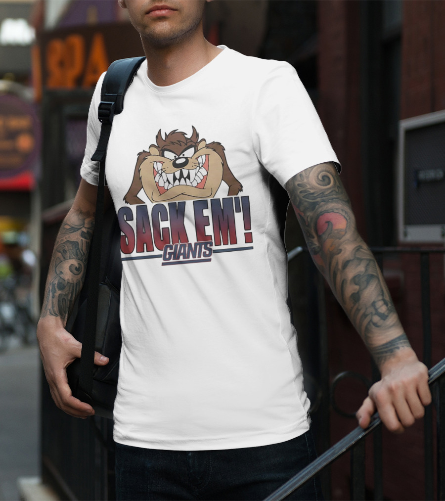 Sack Em Taz Looney Tunes Giants T-Shirt
