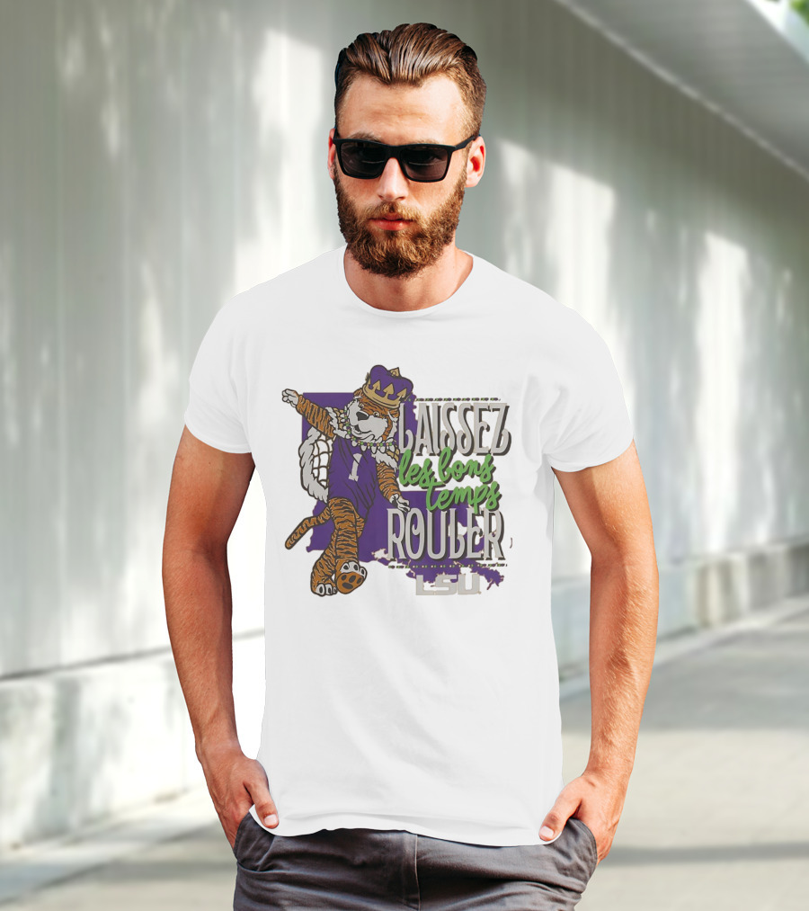 LSU Tigers Laissez Les Bons Temps Rouler Mardi Gras T-Shirt