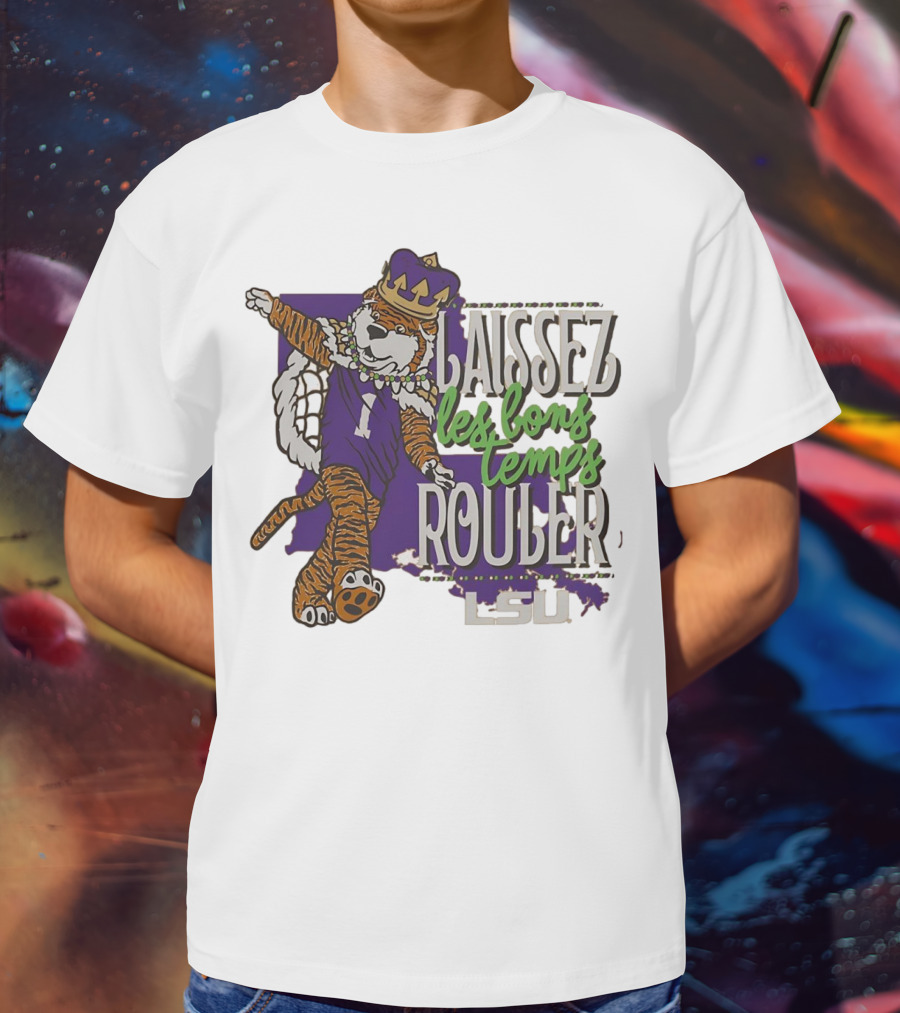 LSU Tigers Laissez Les Bons Temps Rouler Mardi Gras T-Shirt