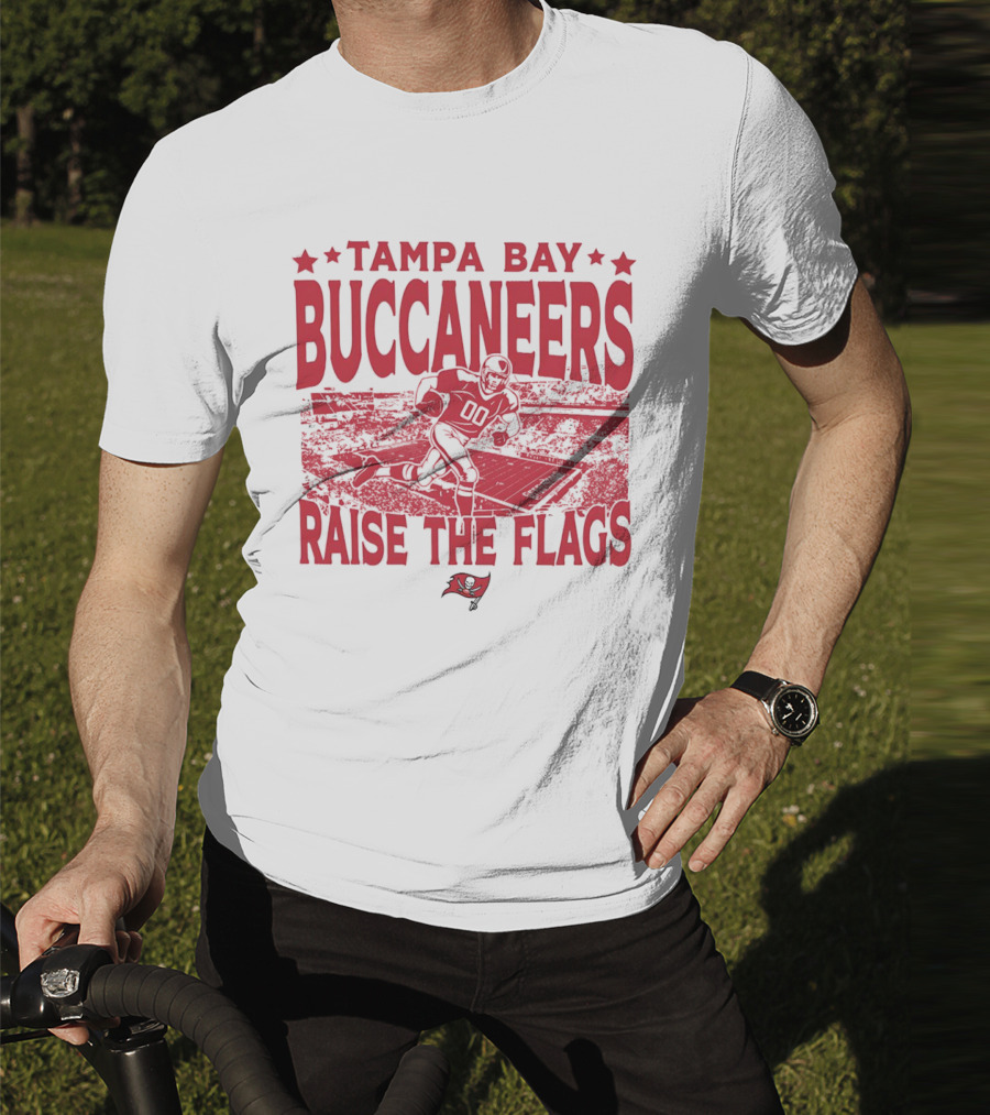 Tampa Bay Buccaneers Raise The Flags Gameday Football Stadium Red T-Shirt