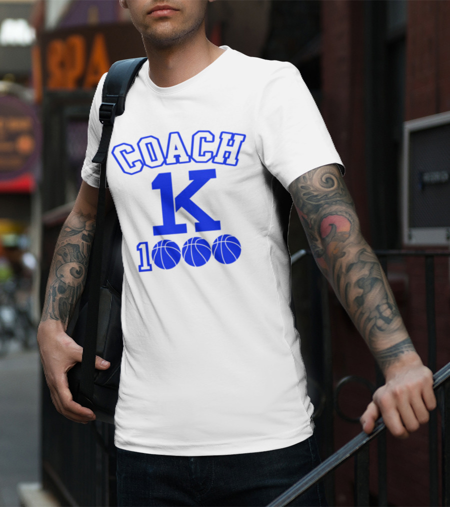 Coach K 1000 Wins Basketball Achievement T-Shirt