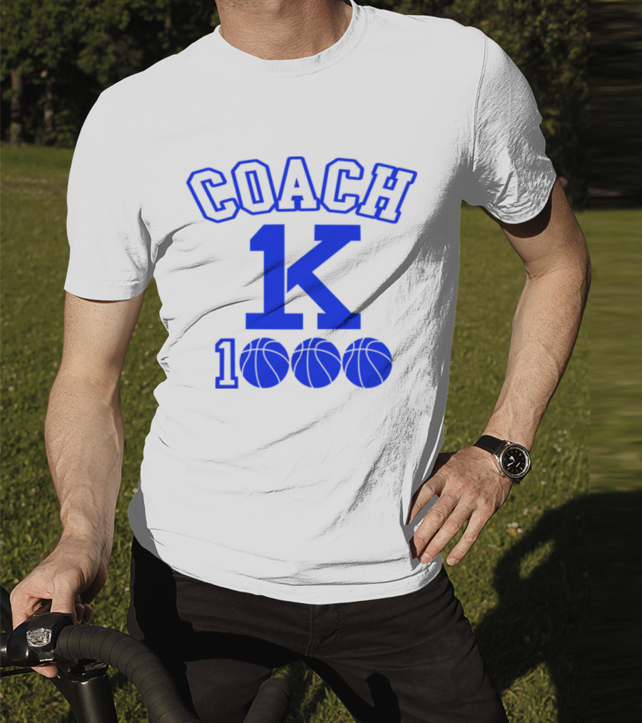 Coach K 1000 Wins Basketball Achievement T-Shirt