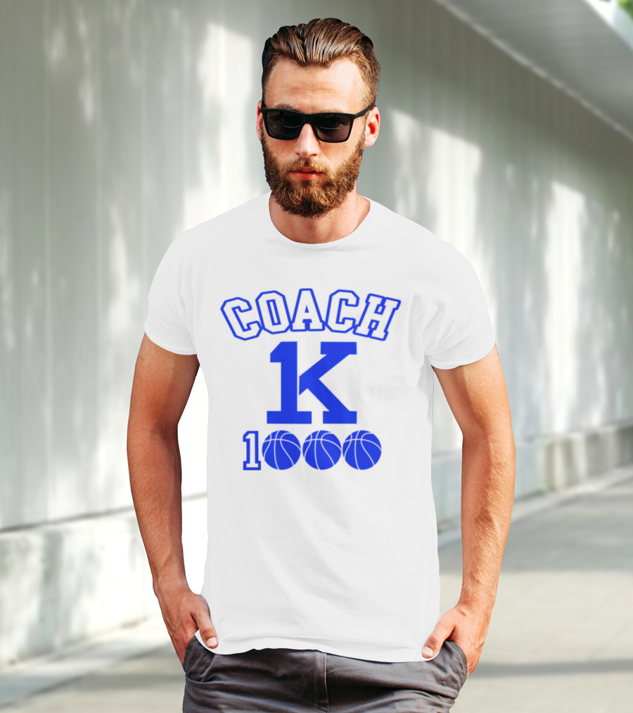 Coach K 1000 Wins Basketball Achievement T-Shirt