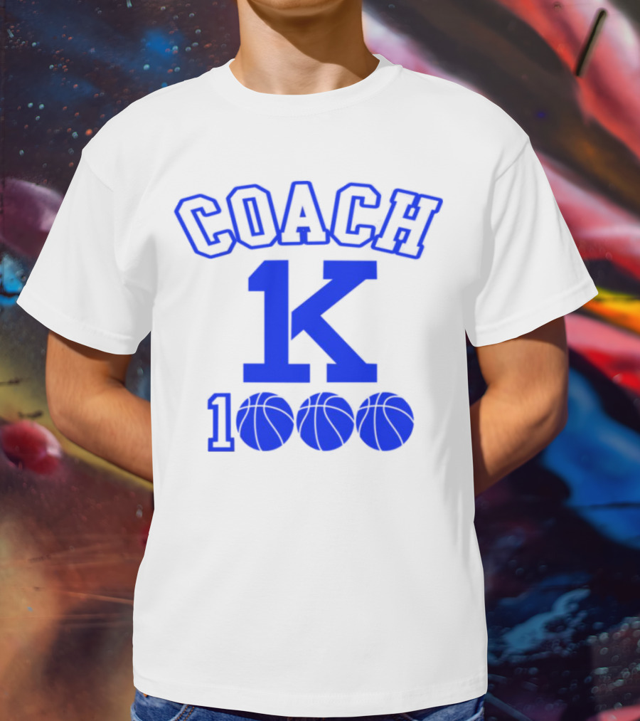 Coach K 1000 Wins Basketball Achievement T-Shirt