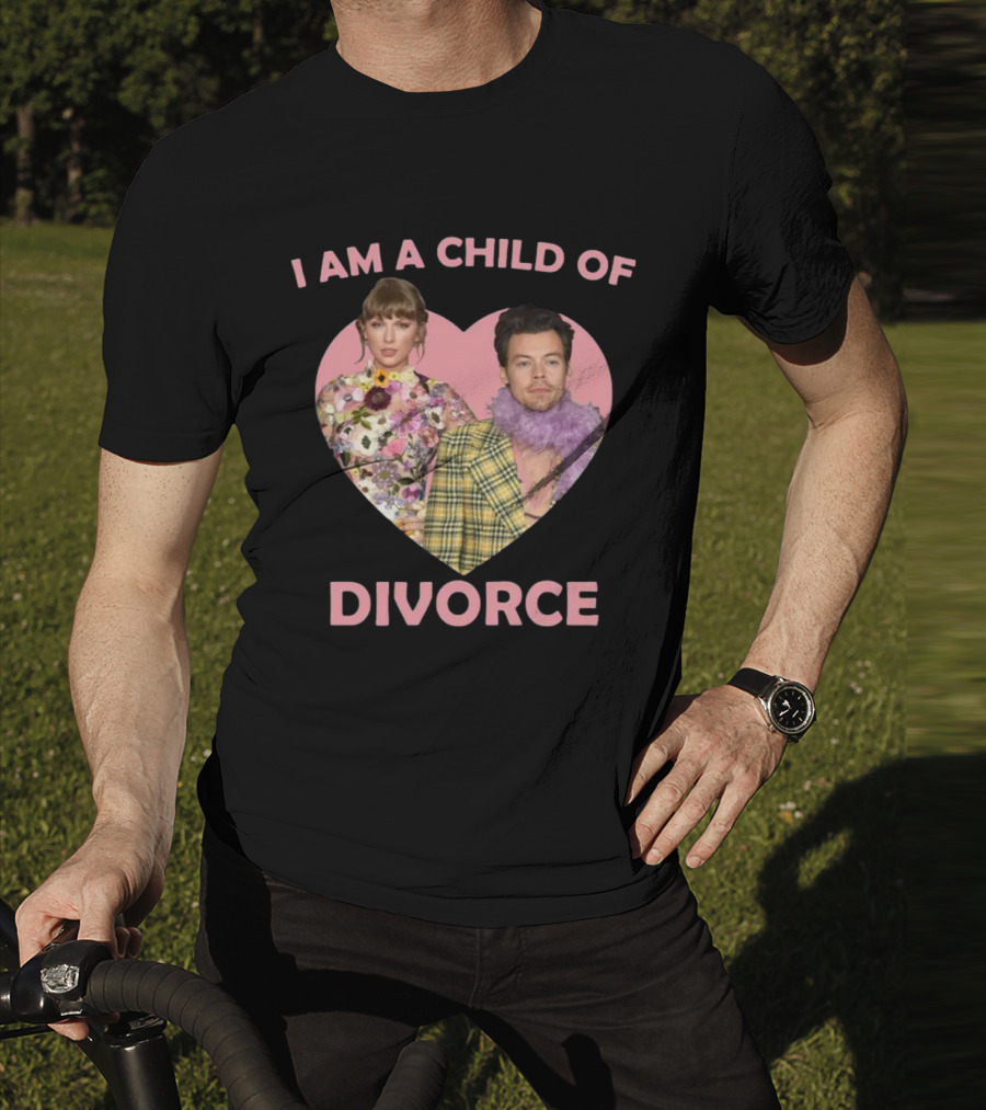 I Am A Child Of Divorce Heart With Floral And Plaid Outfits T-Shirt