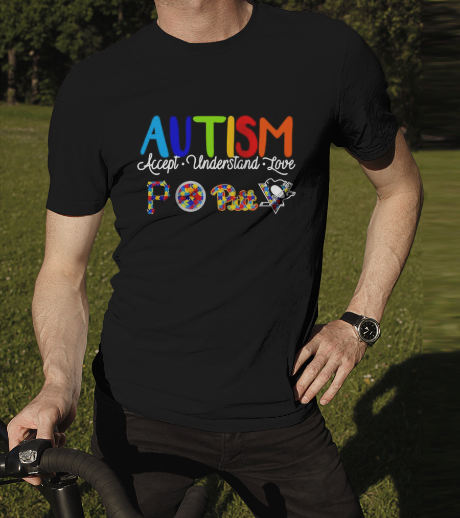 AUTISM Accept Understand Love Pittsburgh PO Pirates Sports T-Shirt