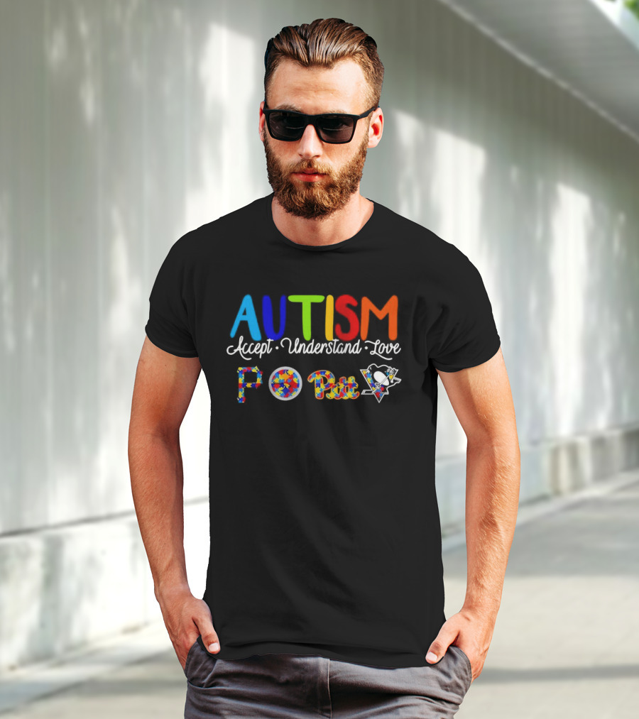 AUTISM Accept Understand Love Pittsburgh PO Pirates Sports T-Shirt