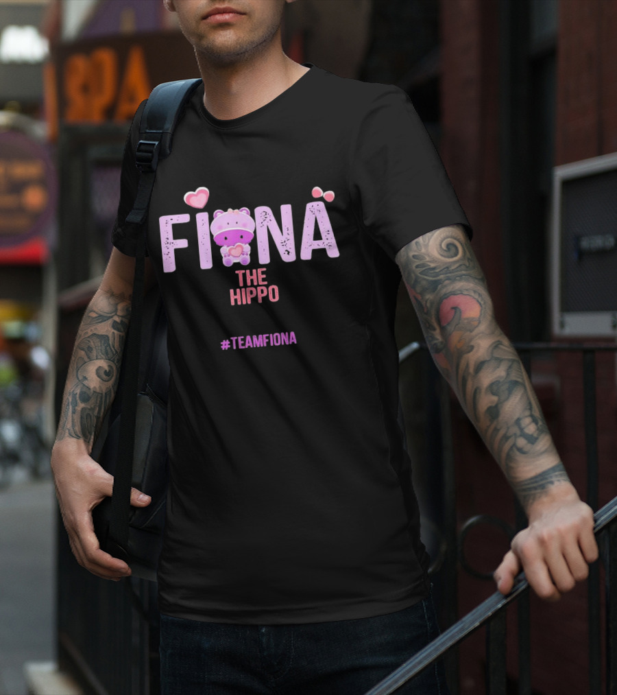 Fiona The Hippo Heart Pink #TeamFiona T-Shirt