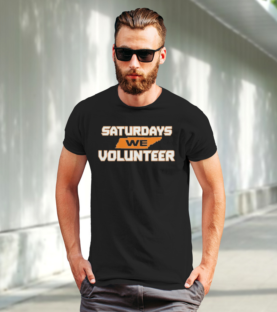 Saturdays We Volunteer Tennessee State Orange T-Shirt
