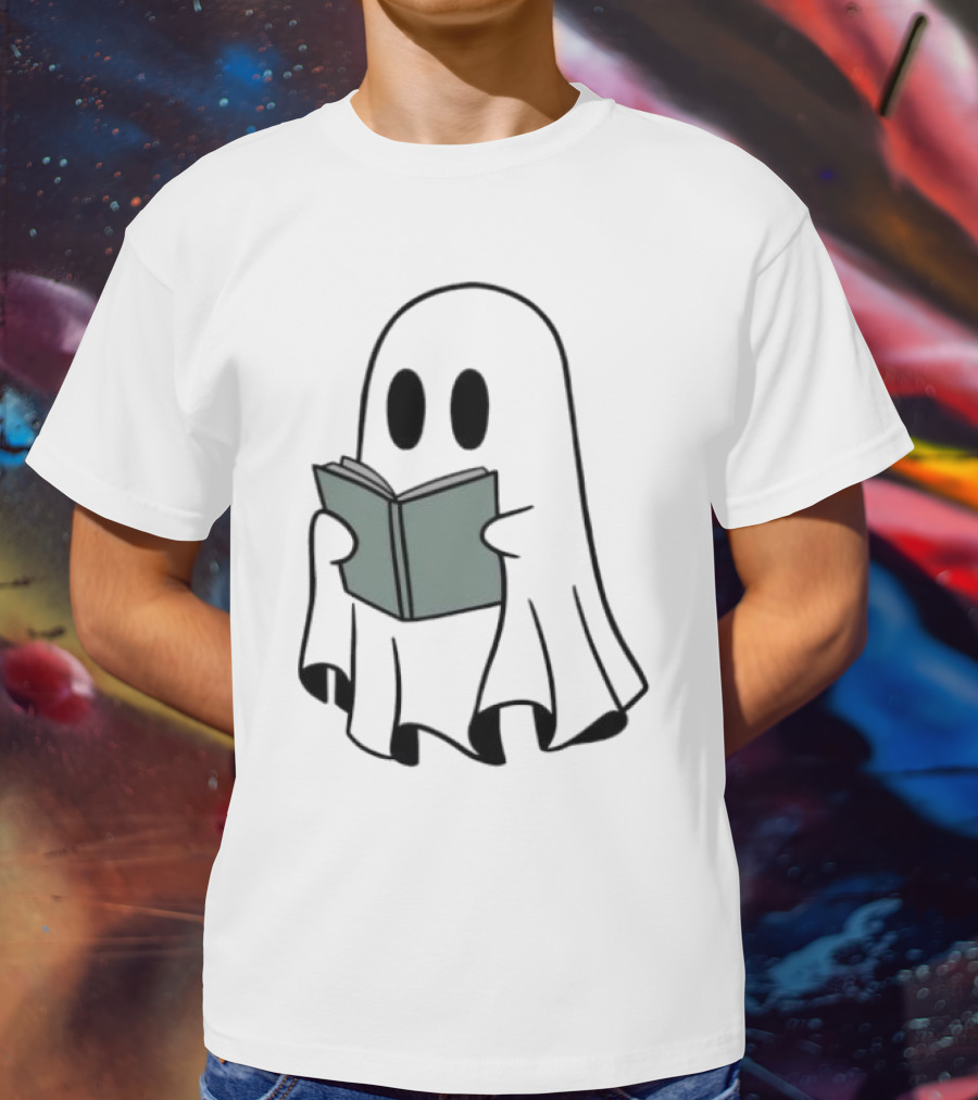 Fantôme Ghost Reading Book T-Shirt