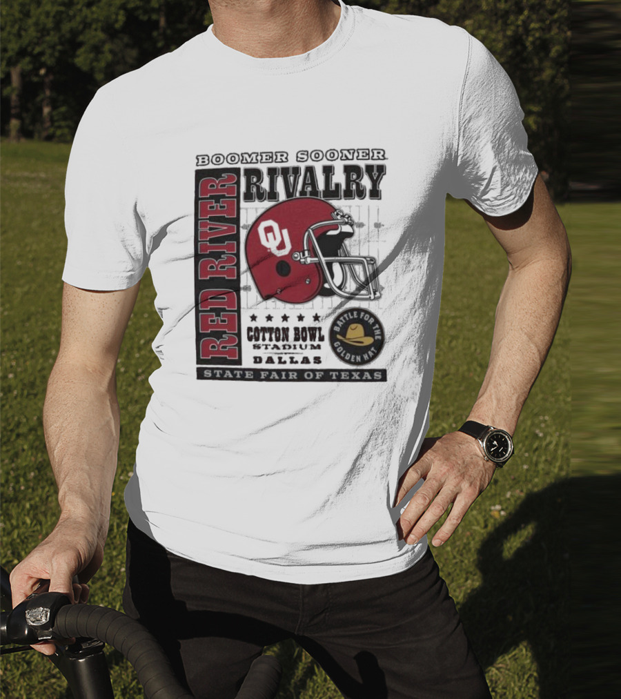 Boomer Sooner Red River Rivalry Cotton Bowl State Fair Of Texas Battle For The Golden Hat T-Shirt