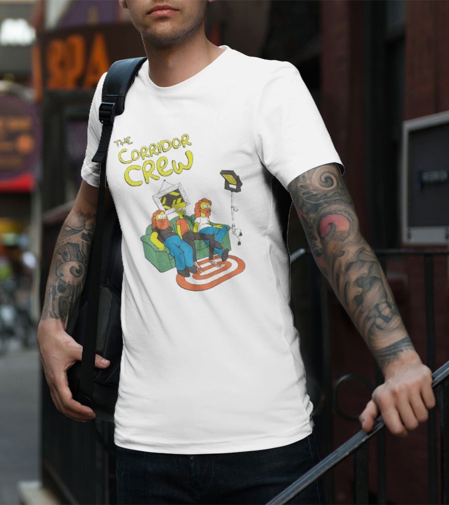The Corridor Crew Couch Animation Characters With Lighting Equipment T-Shirt