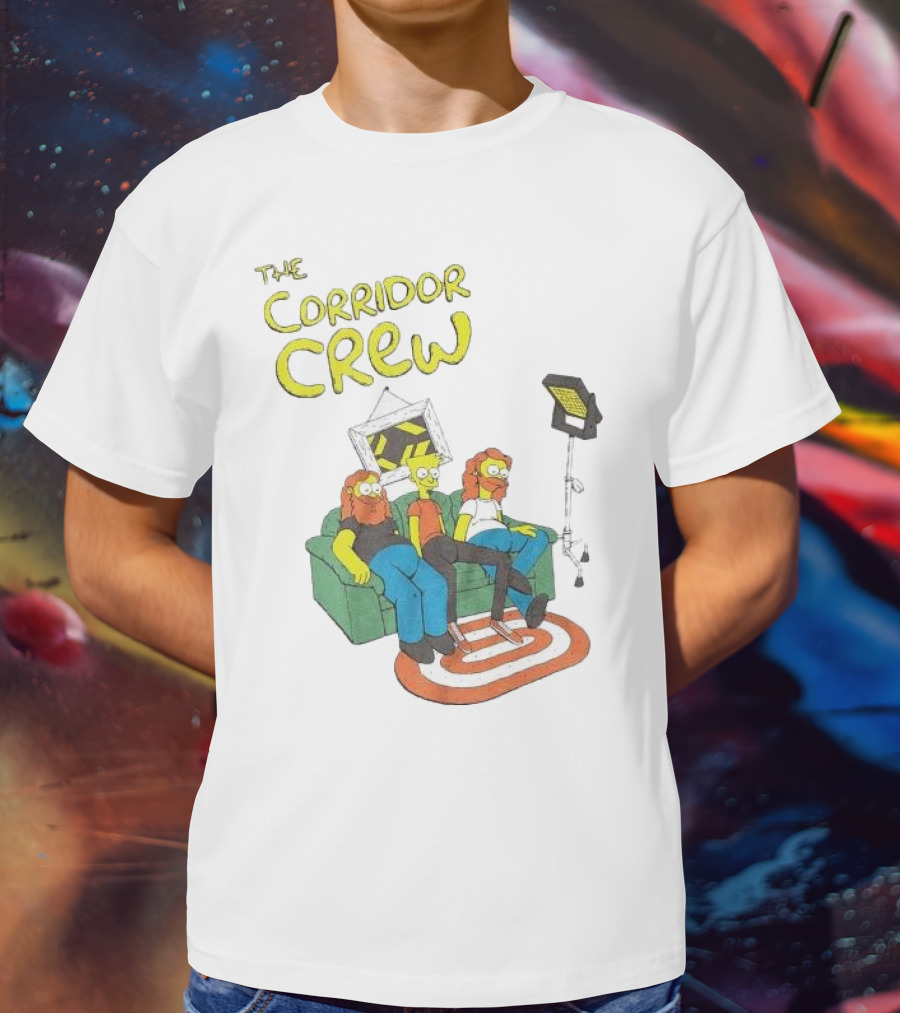 The Corridor Crew Couch Animation Characters With Lighting Equipment T-Shirt