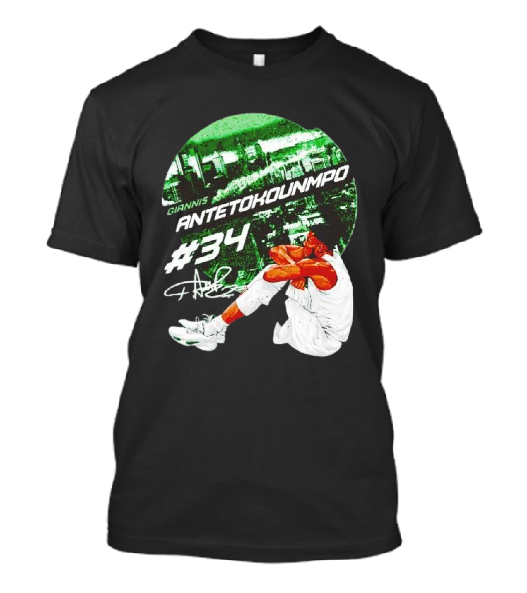 Giannis Antetokounmpo #34 Milwaukee Bucks Signature City Skyline T-Shirt