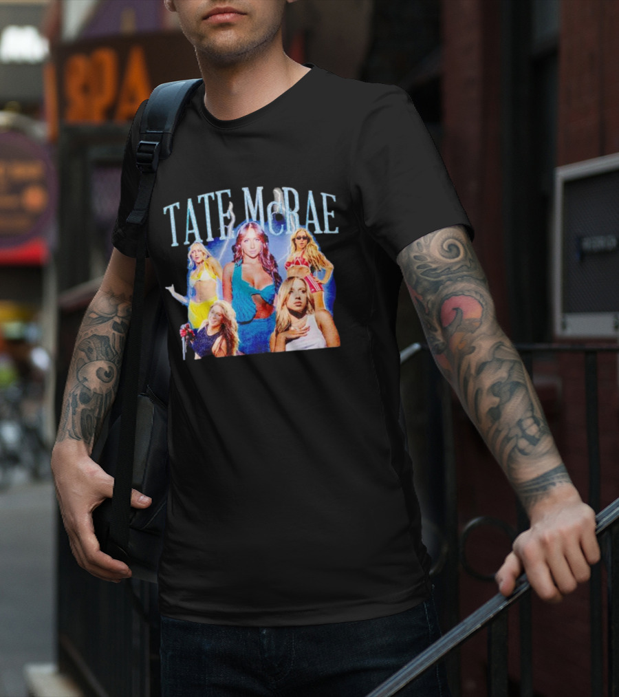 Tate McRae Vintage Retro Multi-Image Collage T-Shirt