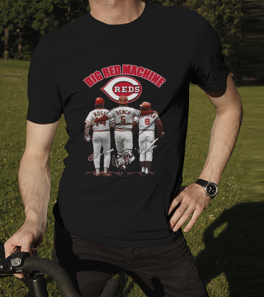 Cincinnati Reds Big Red Machine Pete Rose Johnny Bench Joe Morgan T-Shirt