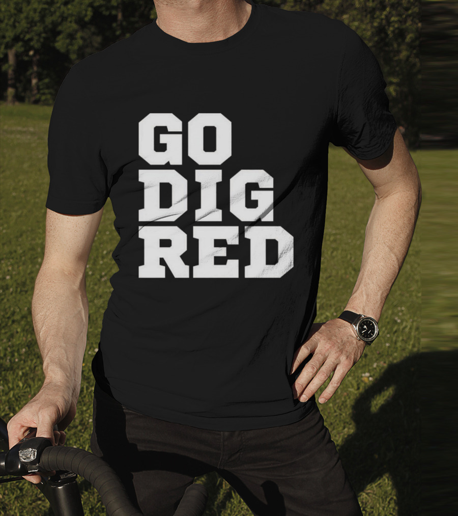 Go Dig Red Volleyball Nebraska Huskers Fan Spirit T-Shirt