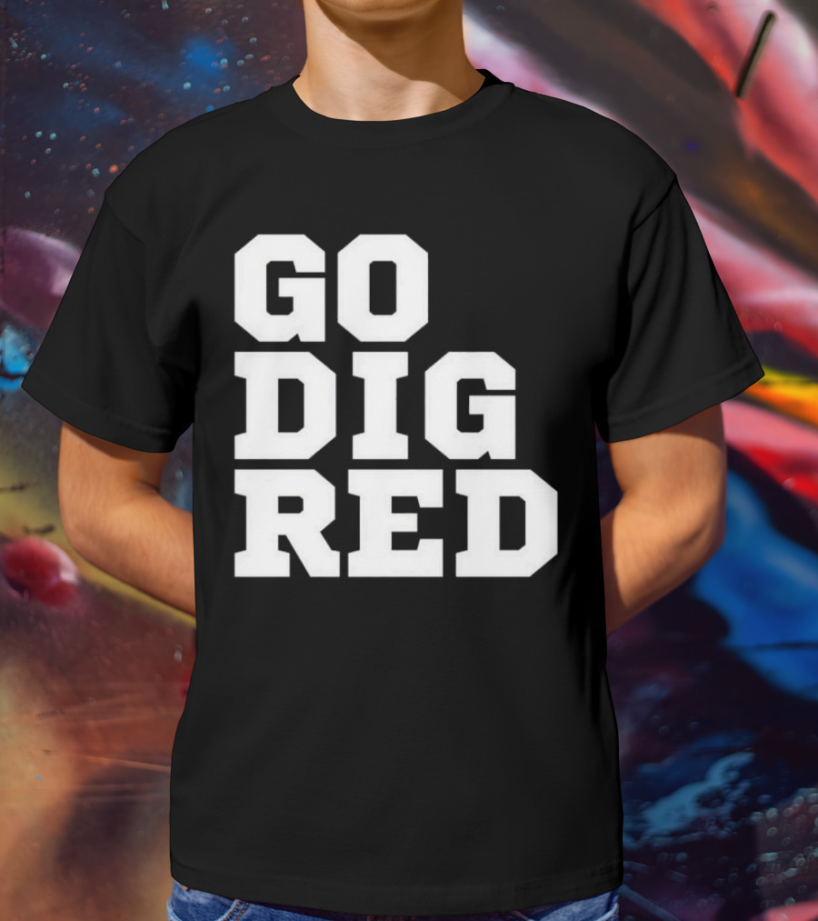 Go Dig Red Volleyball Nebraska Huskers Fan Spirit T-Shirt