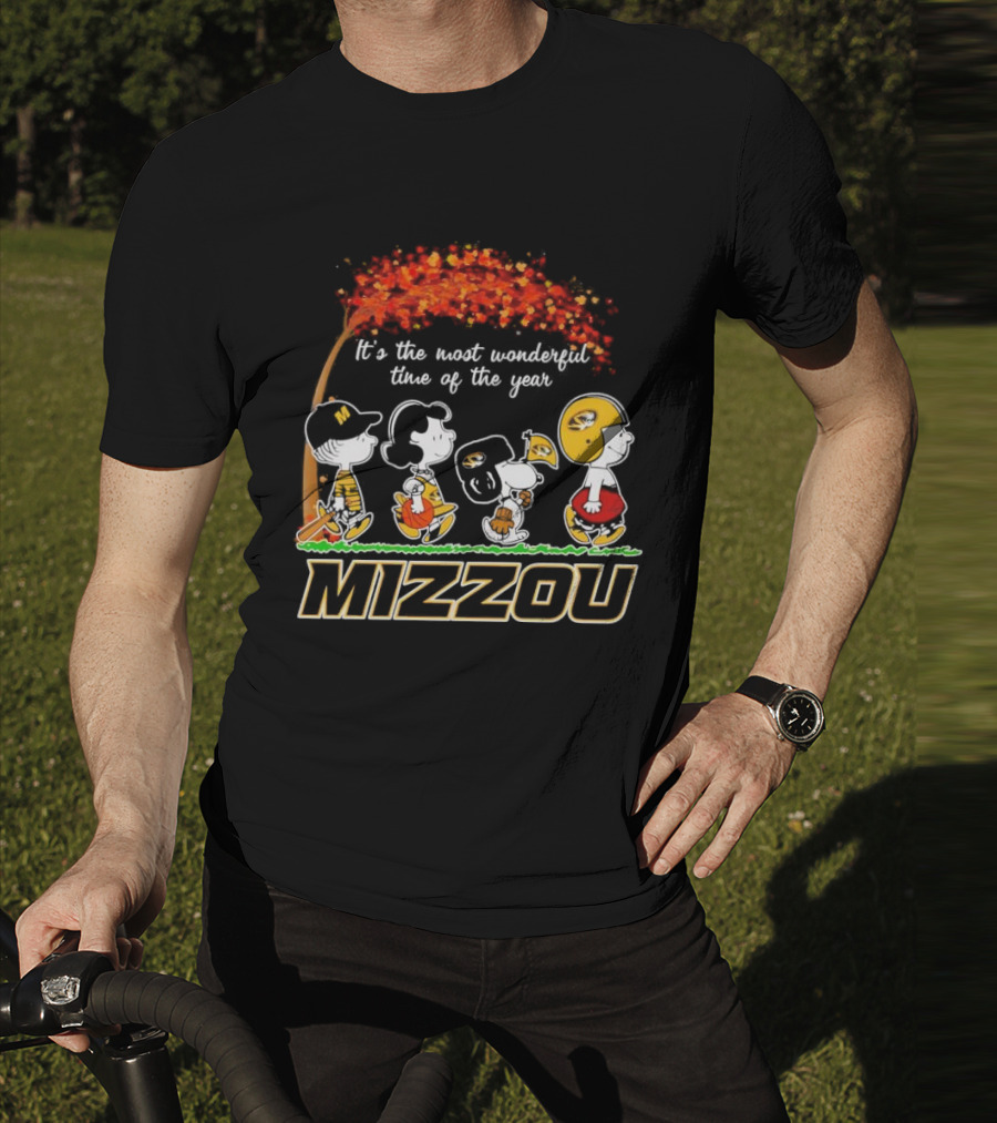 Mizzou Peanuts Fall It's The Most Wonderful Time Of The Year T-Shirt