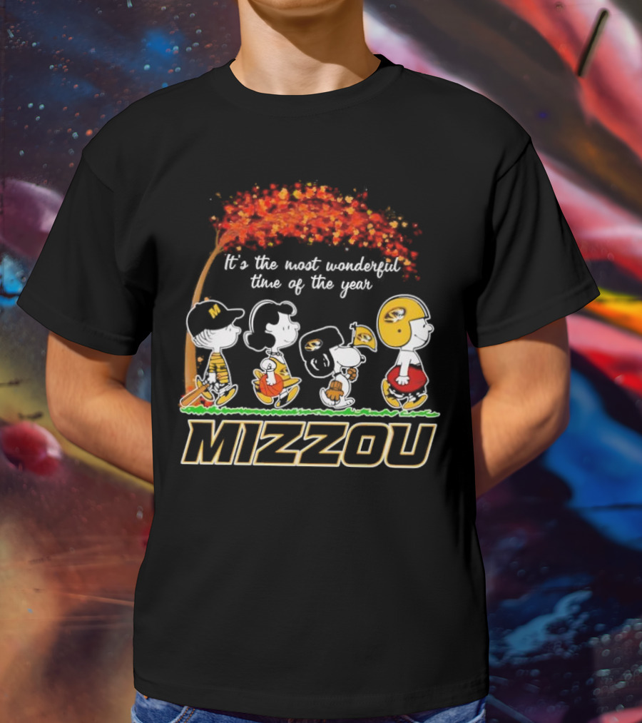 Mizzou Peanuts Fall It's The Most Wonderful Time Of The Year T-Shirt