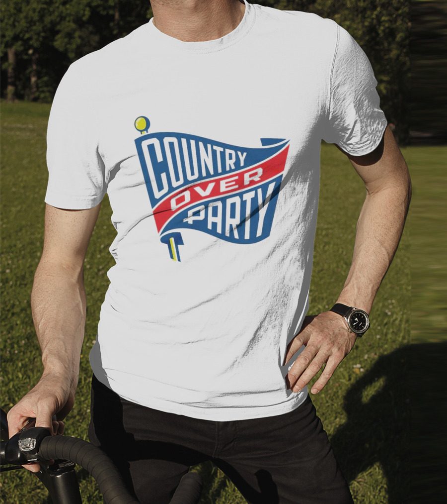 COUNTRY OVER PARTY Flag T-Shirt