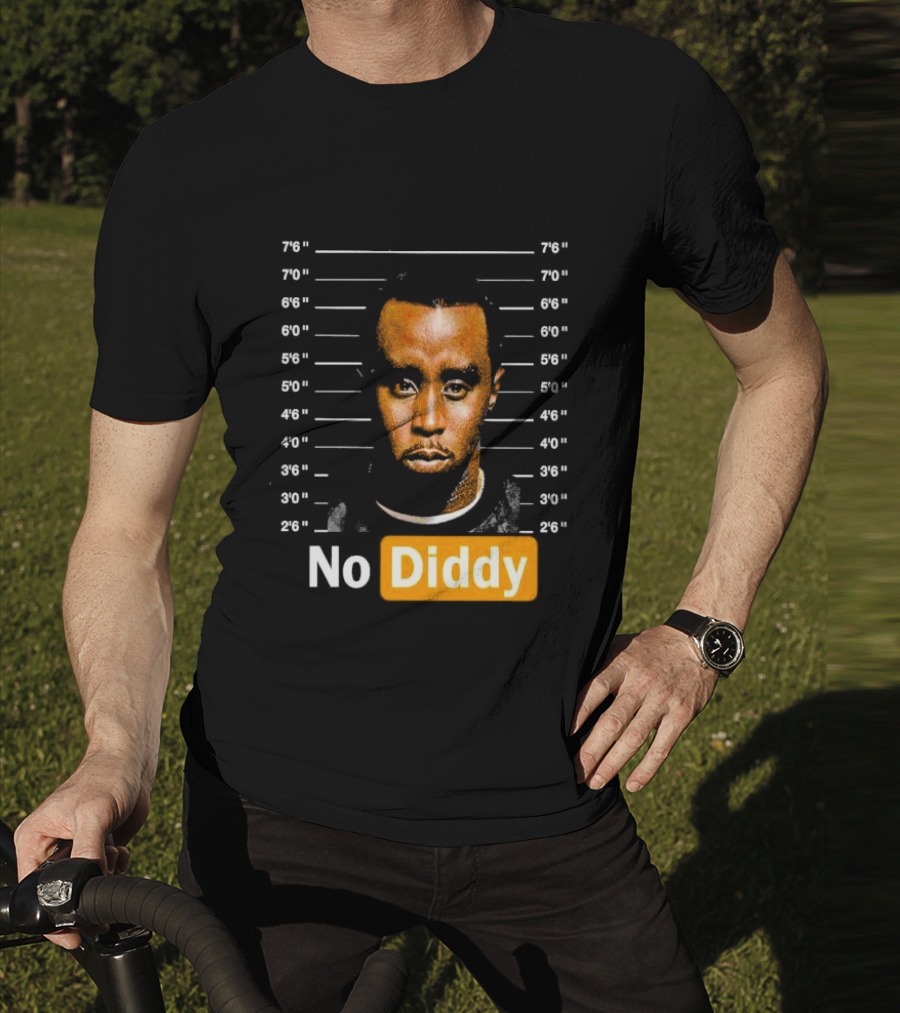 No Diddy Sean P Diddy Combs Mugshot Height Lines T-Shirt
